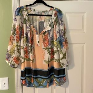 Daniel Rainn Boho Peasant Blouse 2X NWT